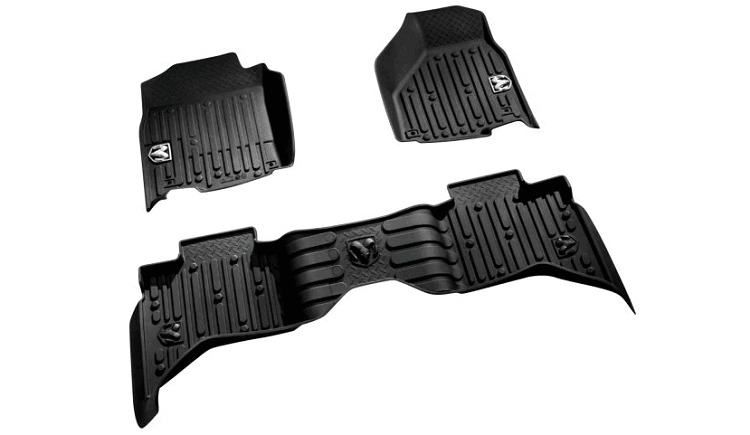 Mopar Black All-Weather 3-Piece Floor Mat Set