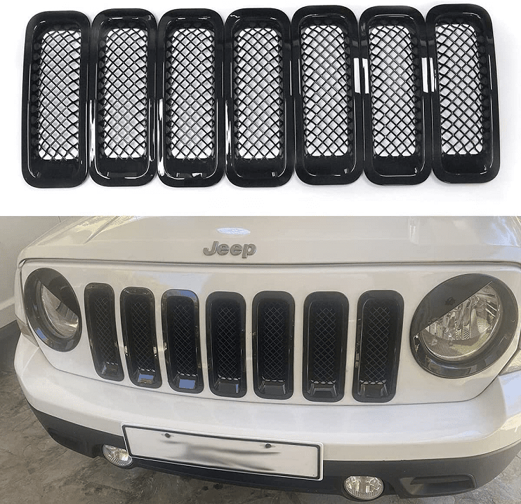 Bolaxin Chrome Black Front Mesh Grille Mesh Insert Kit