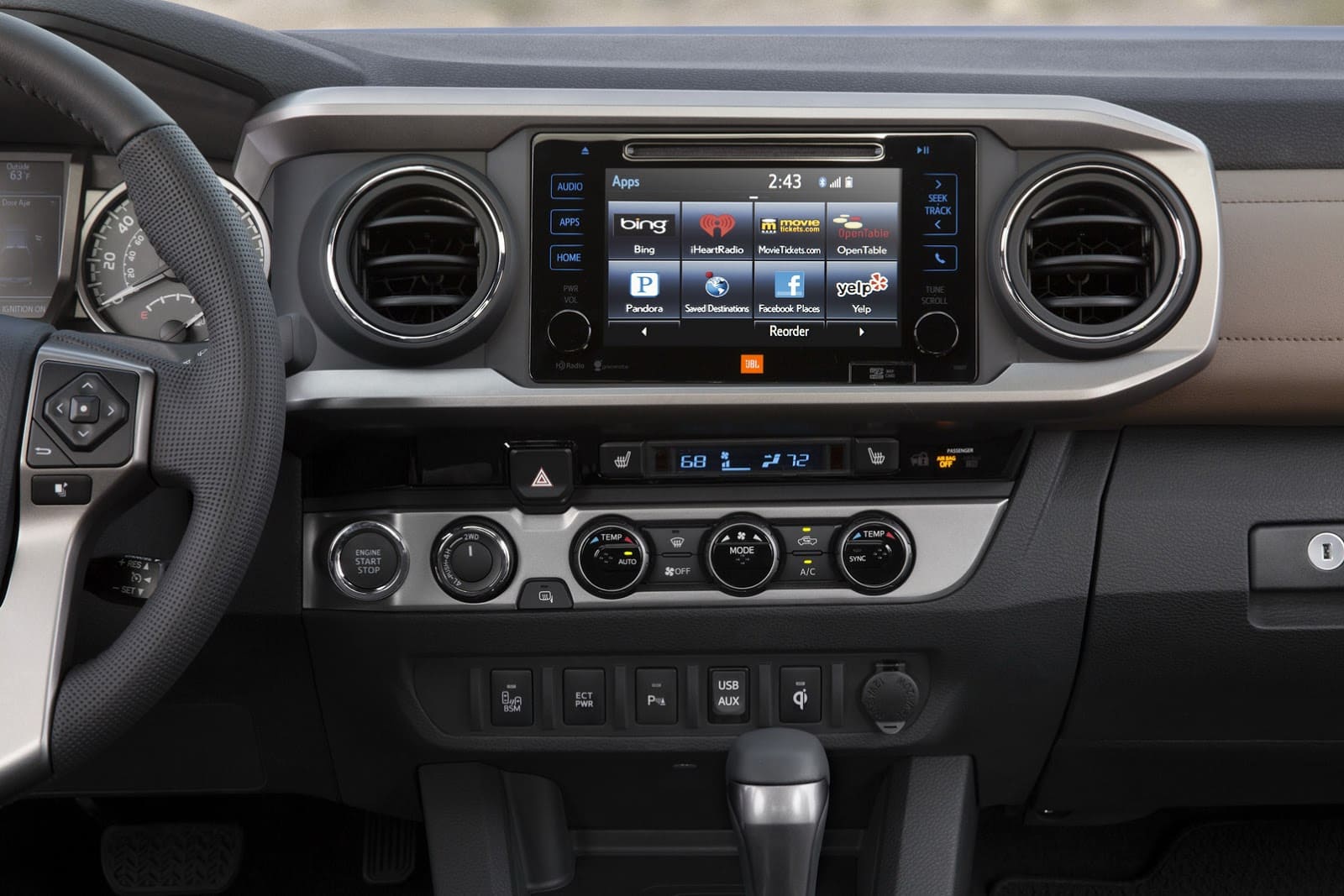 toyota tacoma central console