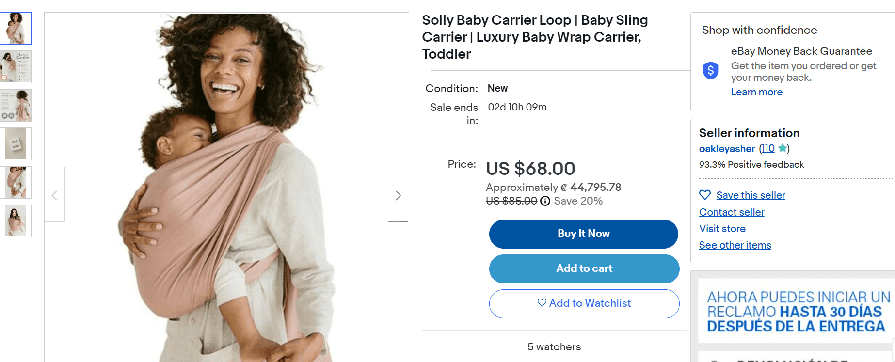 eBay solly baby wrap